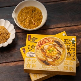 日食记 金沙酸菜鱼风味汤底 300g【酱料包200克+豌豆包100克】