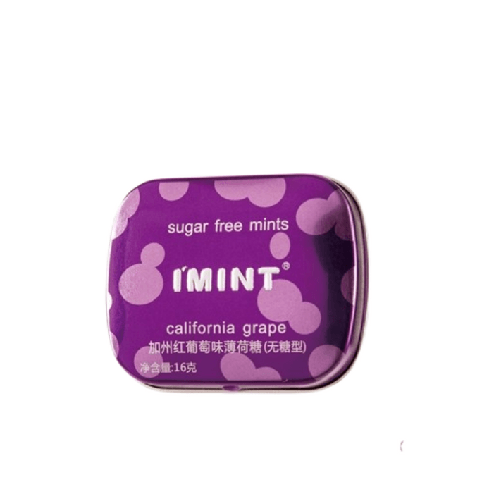Sugar Free Mints Breath Freshening Long Lasting Healthy Kissing California Red Grape 1 Pack