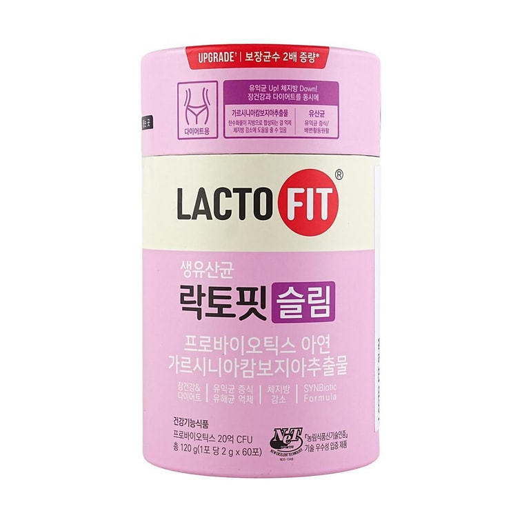 韓國LACTO-FIT 小韓國民益生菌 活菌 纖體·輕盈體態 60條*3 體重管理 飽腹感 合理阻脂【超值裝】【瘦瘦菌】 6