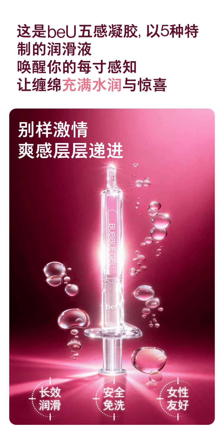 【中國直郵】 必遇 五感凝膠潤滑液女用高潮液私處快感增強液潤滑劑情趣用品5支裝/盒