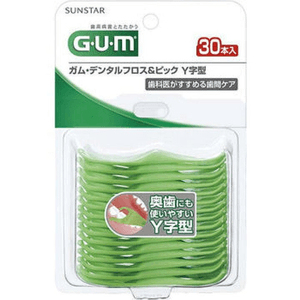 Gum Dental Floss & Pick Y-shaped [30 pieces]【Sunstar】
