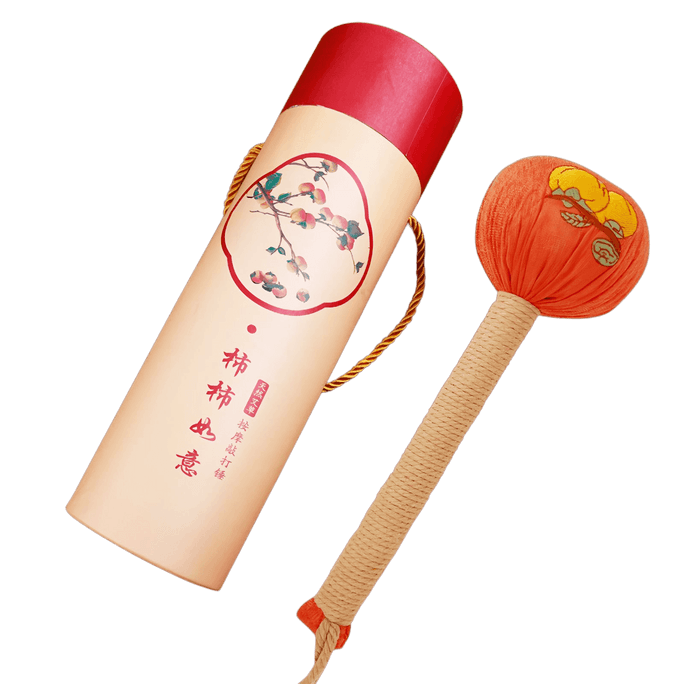 Persimmon-Shaped Good Fortune Mugwort Hammer 31cm Gift Boxed 1 Pc