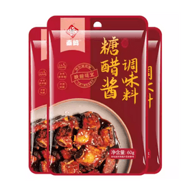 Homemade sweet and sour sauce, authentic sweet and sour sauce for pork tenderloin, ribs, and fish, 60g * 3 bags