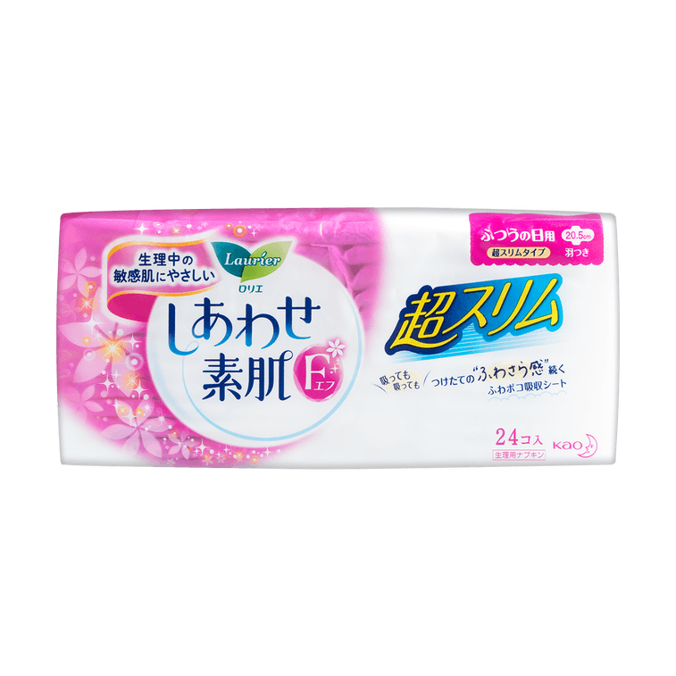 日本KAO花王 LAURIER乐而雅 F超薄超透气系列 敏感肌适用棉柔卫生巾 日用205mm 24片入 (包装随机发送) 13