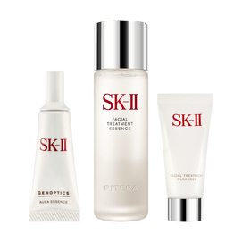 日本SK-II SK2 护肤体验旅行装 紧致美白修护礼盒 3件套 神仙水 75ml + 洗面奶 20g + 小灯泡精华 10ml