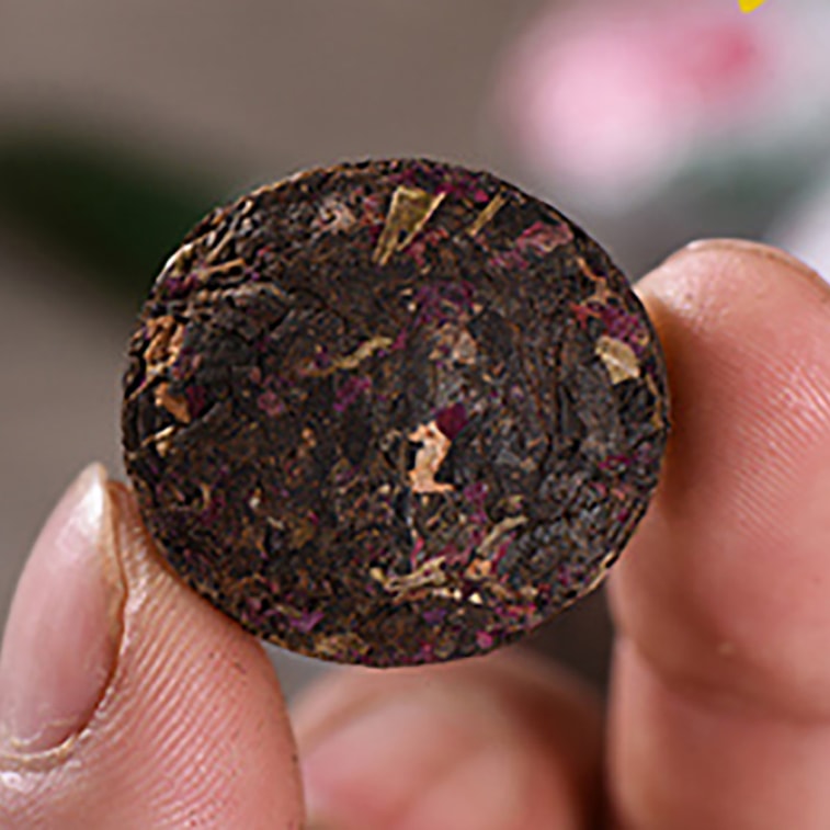 仁新昌バラ沐プーアル熟沱茶バラ沱 4