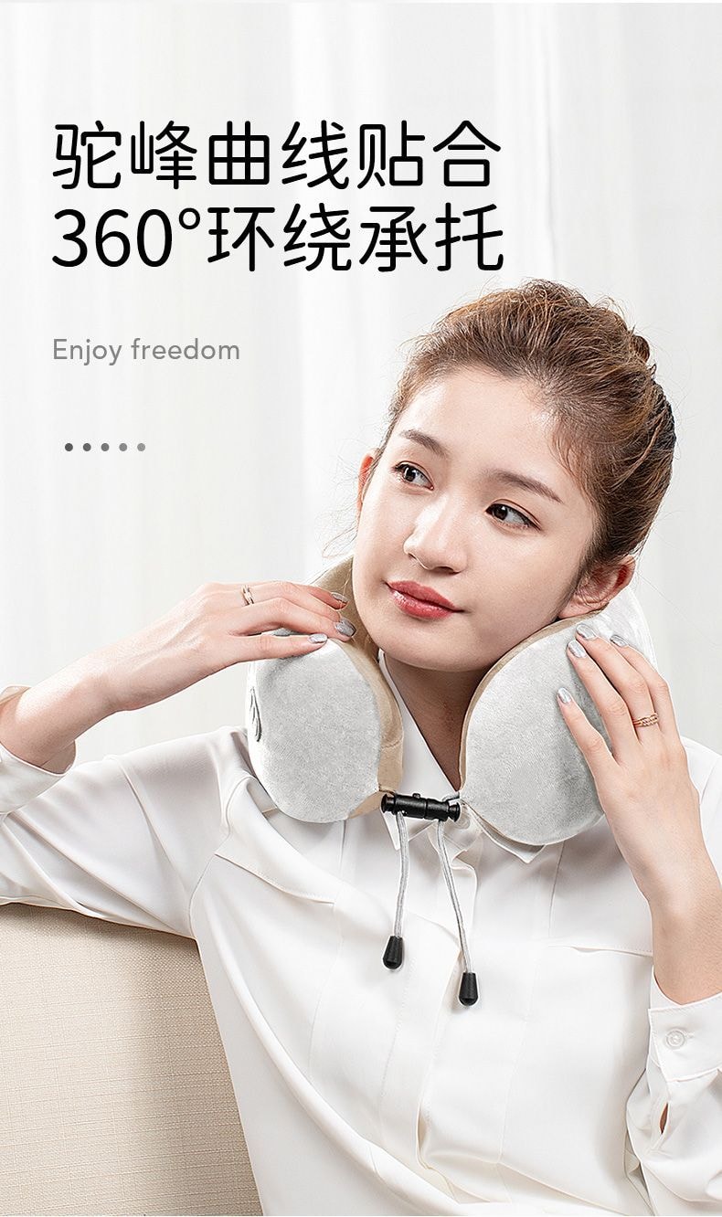 Electric Massage U-Shaped Pillow, Heated Cervical Massager Headrest, Shoulder and Neck Massager, Top Model with 4-Button Version * 1 Piece