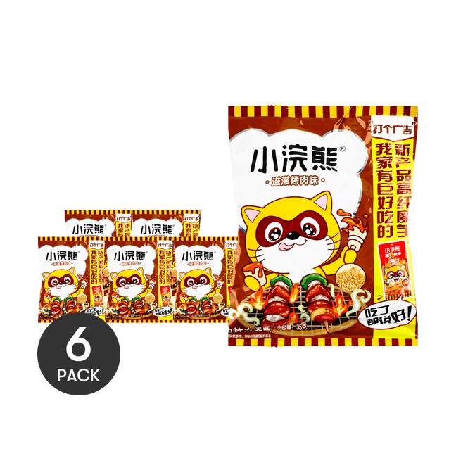 【超值分享装】统一 小浣熊干脆面 烤肉味 35g*6