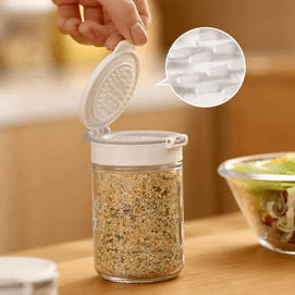 FASOLA 双盖调料罐 防潮调味罐 厨房盐糖收纳罐 密封佐料瓶 大号