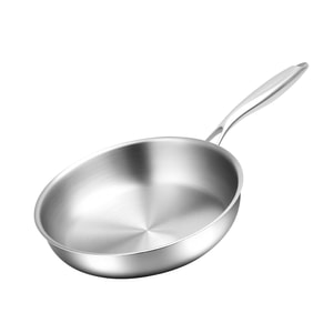 26CM Ultra-Light Stainless Griddle, One-Hand Control, Effortless Flipping, Physical Non-Stick, 304 SS, All Stovetops, Dishwasher-Safe