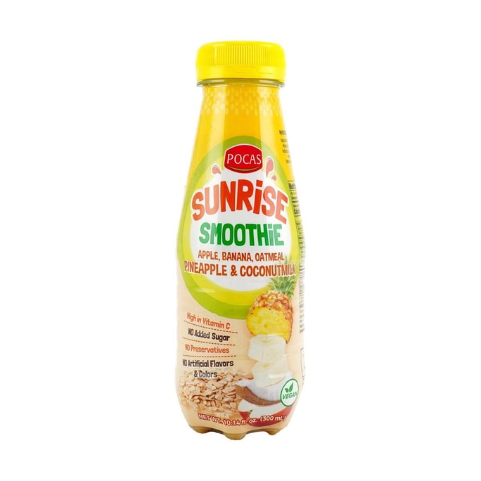 Sunrise Smoothie Pineapple & Coconut Milk Flavor 10.14 fl oz【0 Sugar 0 Added】【Rich In Vitamin C】