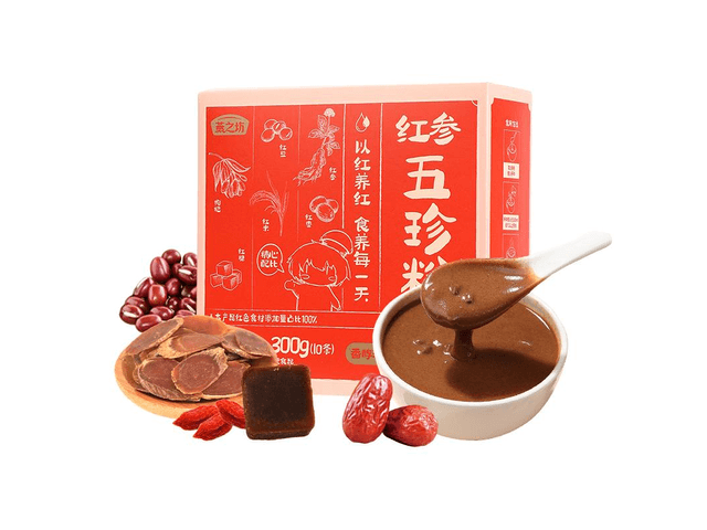 中国直送】燕之坊紅参五宝粉 五紅粉 調理不要 インスタント朝食 300g