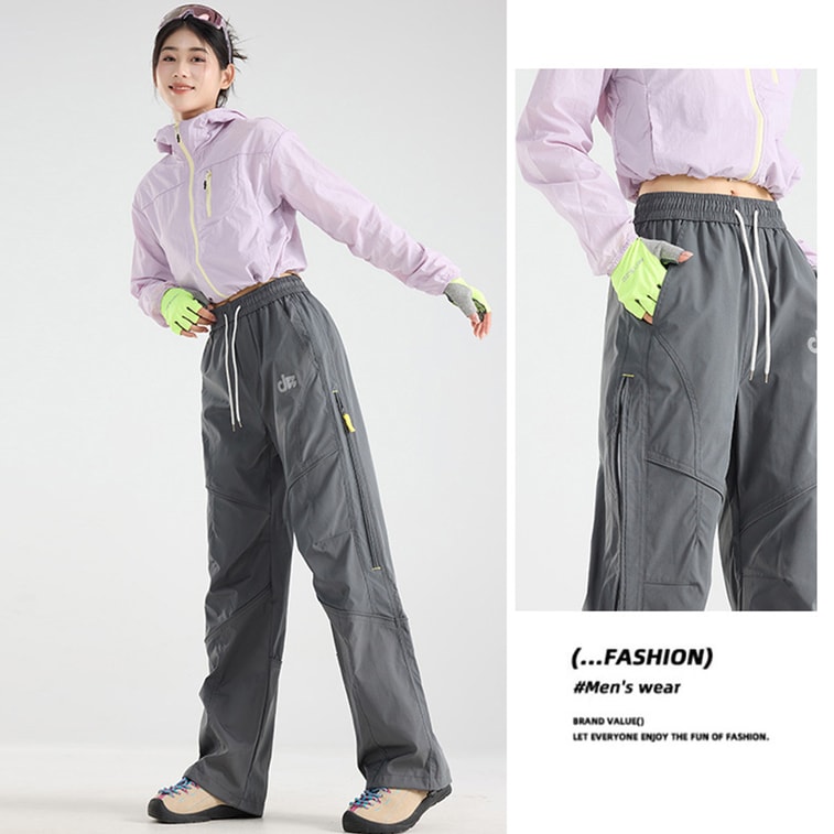 【中国直邮】 HSPM 户外防风防水徒步登山裤伞兵工装运动裤工装裤 紫色 M 9