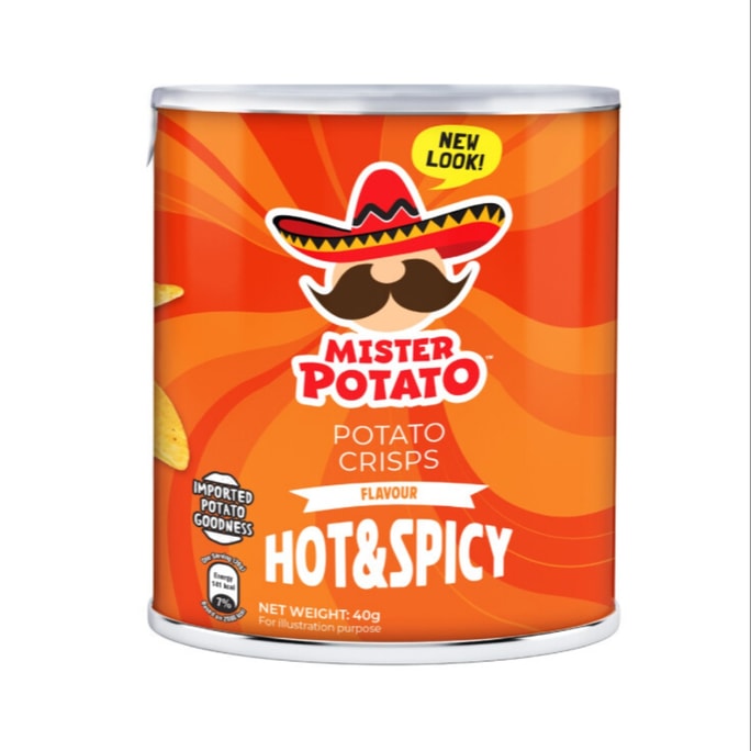 MISTER POTATO Hot and Spicy Flavor Potato Crisps 40g
