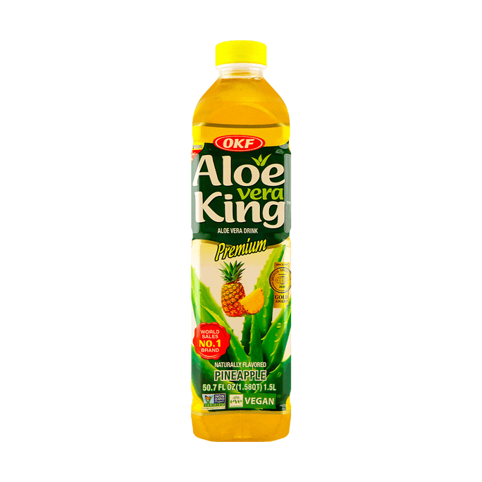ALOE VERA KING Natural Pineapple Aloe Drink 1500ml World Sales NO.1 Brand