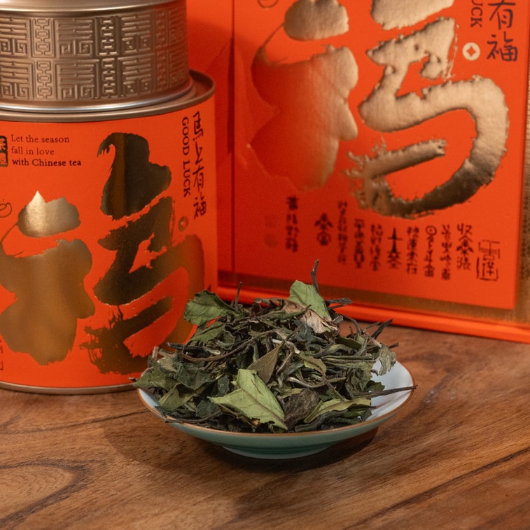 小師姐評茶 白茶茶葉禮盒 2022年金獎壽眉老白茶 花果幽香 馬上有福 新中式茶禮伴手禮 50克 3