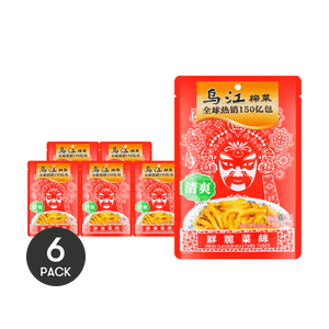 【超值裝】烏江澗陵榨菜 清爽鮮脆菜絲 下飯小鹹菜 80g*6