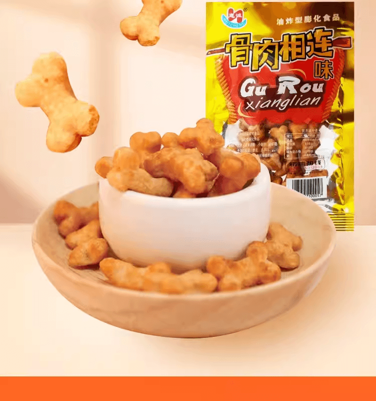 惠诚 骨肉相连零味食油炸型膨化食品20g*5袋