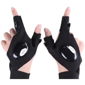 Fishing Artifact Luminous Gloves Led Flashlight/Breathable/Outdoor Lighting/Car Repair/Finger Light -Both Hands 1 Pair