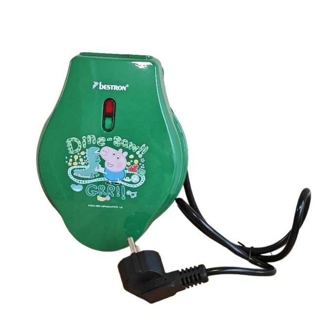 Mini Waffle Maker, Household Breakfast Machine, 15.4*11.3*20.3cm Green Dinosaur 1pc