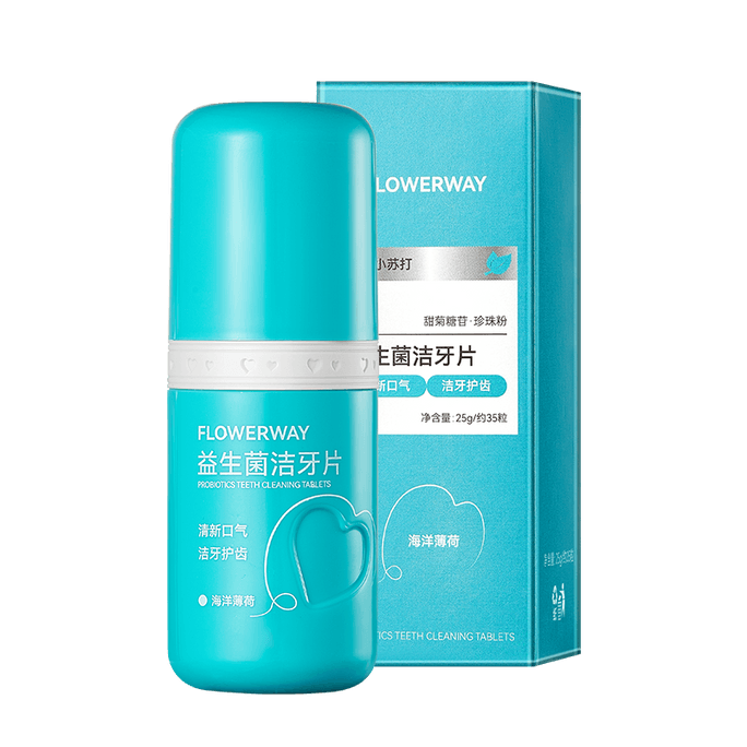 Probiotic Dental Cleaning Tablets [Ocean Mint] 25g/35 Tablets