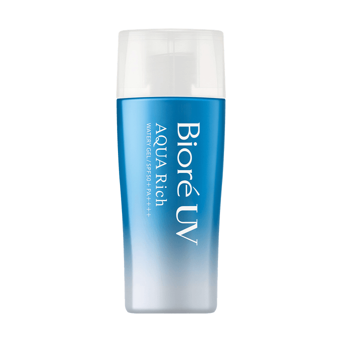 BIORE Aqua Rich Watery Gel Sunscreen - Blue Bottle SPF50+/PA++++ - 2.36 fl oz