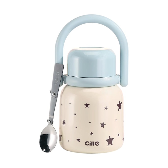 Portable Thermal Food Jar 930ml Star Blue, 316 Stainless Steel with Spoon for Soup