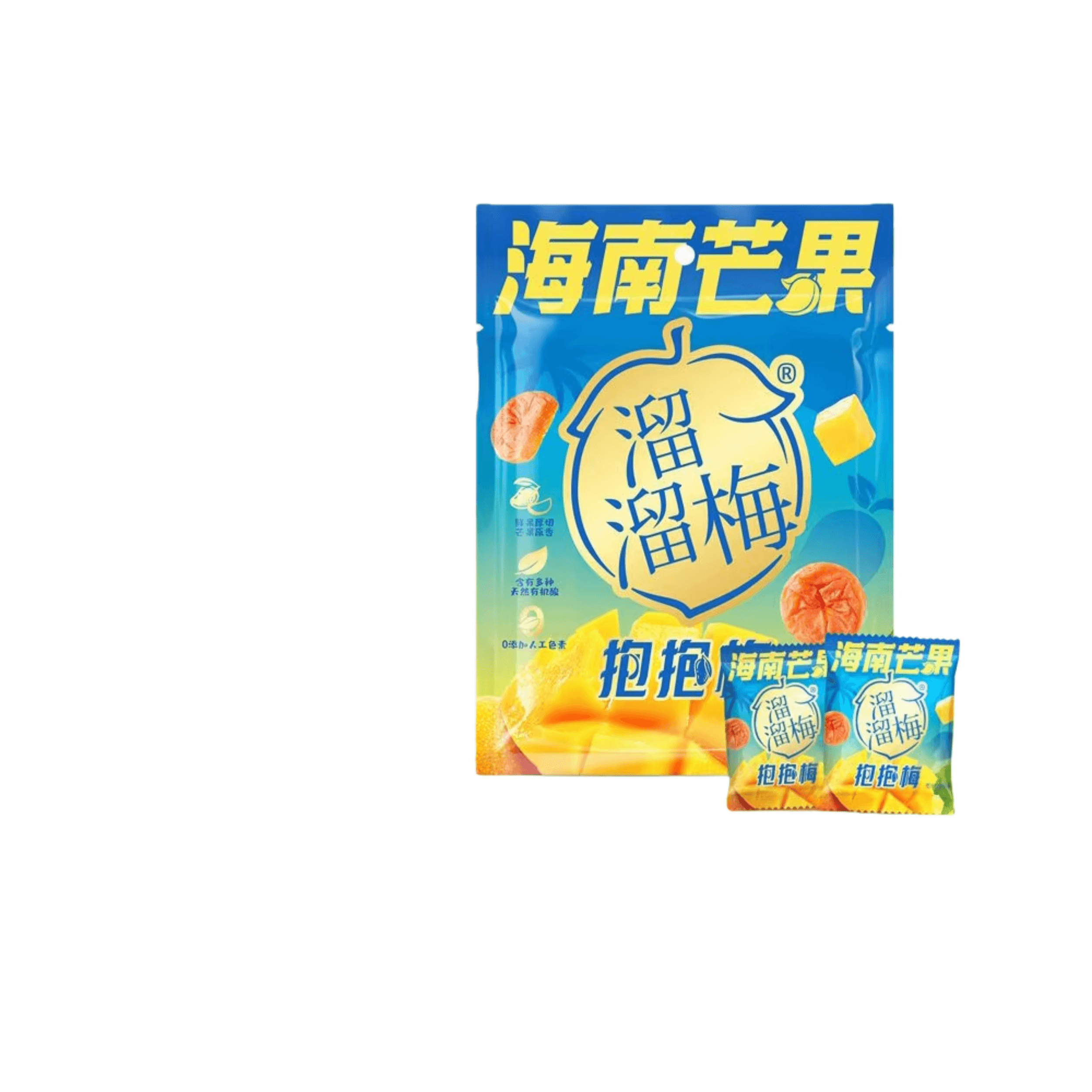 【中国直邮】 溜溜梅 芒果青梅抱抱梅夹心芒果干蜜饯酸甜梅子70克*1袋