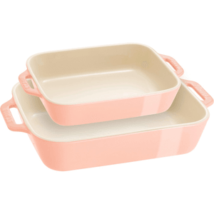 Staub Ceramic 2-pc Rectangular Baking Dish Set Macaron Pastel 2-pc / Pink