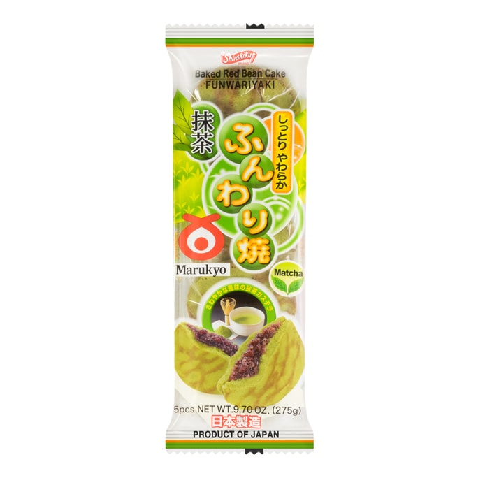 Marukyo Japanese Pancake Green Tea Flavor 5Packs 275g