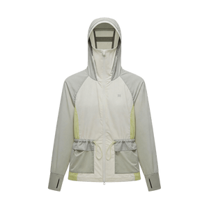 503UV Pro Women's Quick-Dry Workwear Color Block Sun Protective Jacket, Off-White+Sea Foam Green+Light Lime, M, UPF100+