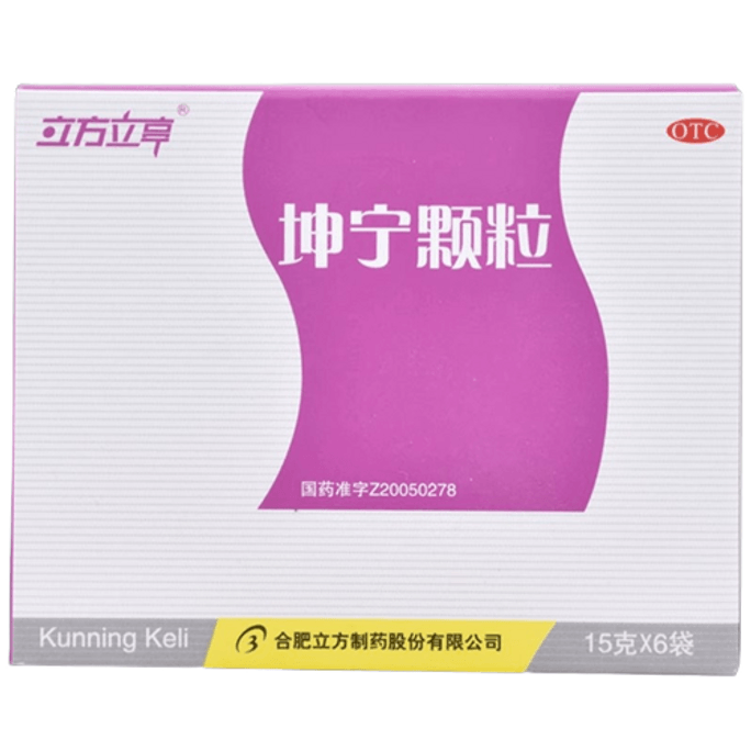 Kunning Granule Promoting Blood Circulation And Qi Treating Women With Excessive Menstruation Prolonging 6 Bags/Box