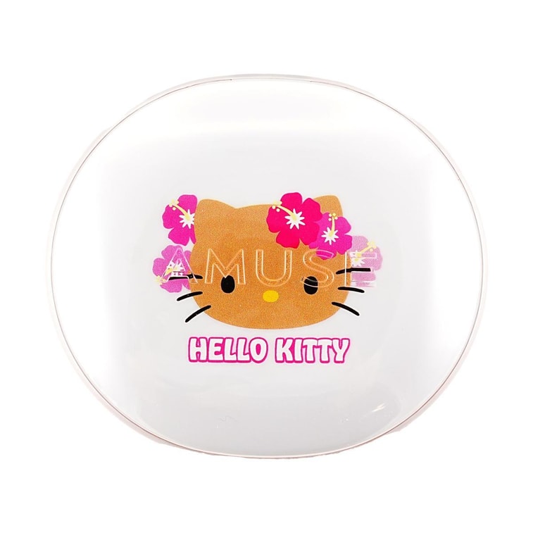 【油皮必备】韩国AMUSE 陶瓷哑光气垫粉底小白盒 纯素 水润保湿遮瑕 24h持久持妆 养肤0刺激  SPF40 / PA++ #0.5 FAIR 17号 冷调瓷白【黑皮Hello Kitty联名限定版】  6