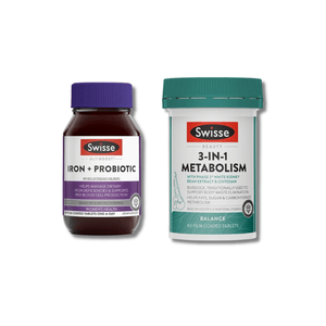 【中國直郵】 澳洲 Swisse 瘦身套裝 補鐵益生菌30粒+白芸豆阻斷60粒 專攻頑固肥胖 調節腸道 控製糖燃脂