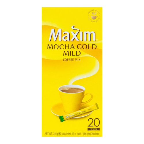  MAXIM  Mocha Gold Mild Coffee  Mix 12gx20sticks Yamibuy com