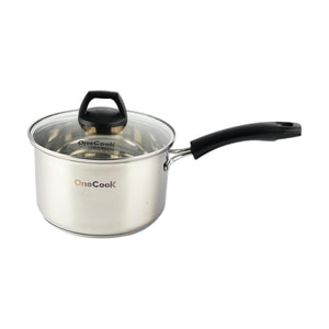 旺厨 不锈钢奶锅 小煮锅一人食小锅 加厚底 18CM