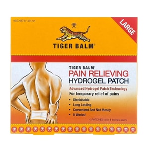新加坡 TIGER BALM 虎标 镇痛贴布(大号)4片装 含樟脑与薄荷 成分 缓解背部与肌肉酸痛