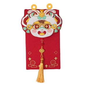 【中国直邮】 HSPM 新款马年红包刺绣布艺创意中式万元利是封拜年压岁红包袋 萌驹送喜款 1个