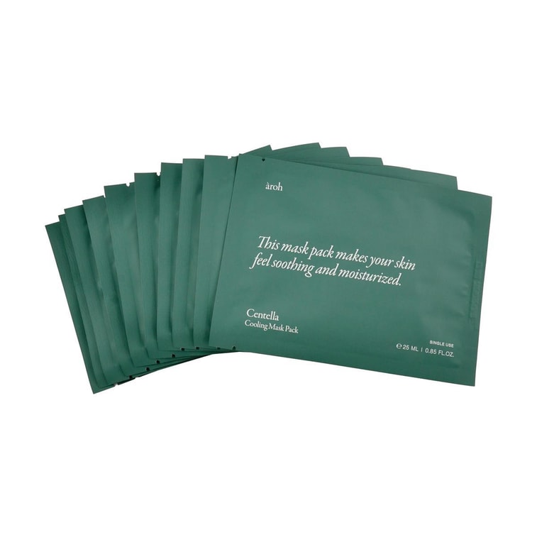 韩国AROH 积雪草修护面膜 抗敏镇静 晒后修复 控油祛痘 淡化痘印 25ml 10片入 4