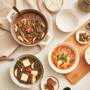 Dried Cirsium Setidens Soybean Paste Soup , 5 Pack, 1.76 oz 【Frozen Instant Soup】【Ready To Eat】