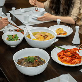 Jingdezhen Ceramic Tableware Bowl Plate Fish Plate 12" [Transparent Glaze]