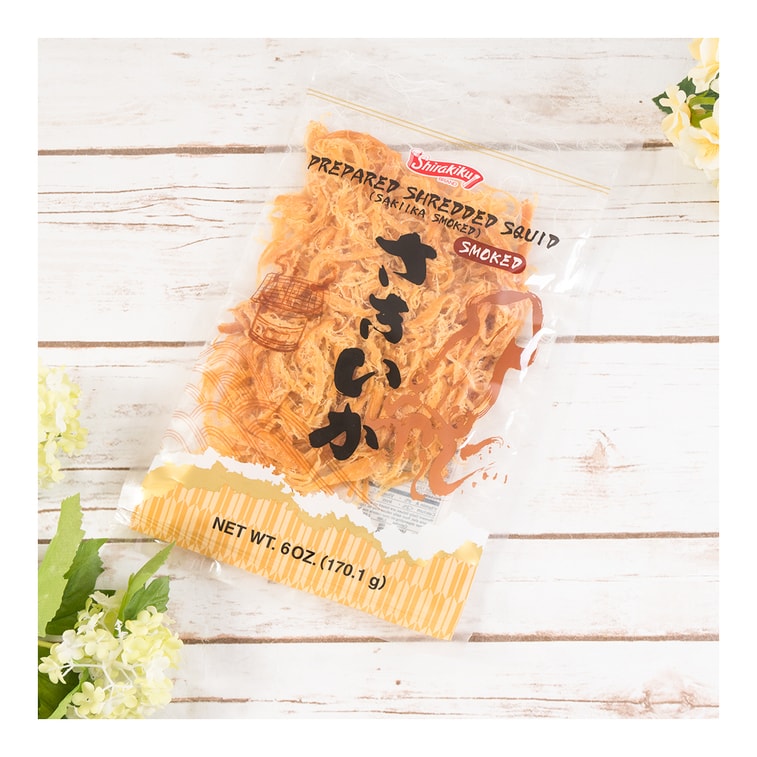 Prepared Shredded Squid Smoked Flavor, 6 oz【Low-Fat High-Protein Healthy Snacks】 4