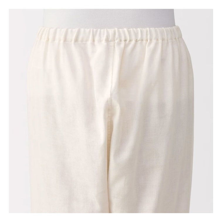 【Expédition directe du Japon】 Japon MUJI Pyjama long à manches longues en gaze double couche pour femme, confortable, respirant et doux, blanc cassé, taille S, 1 ensemble 7