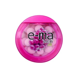 【日本直邮】UHA悠哈 E-MA味觉糖VC润喉糖 葡萄味 33g