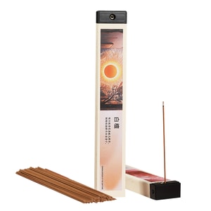 【中国直送】水月秦淮線香 白檀 1箱 純天然 消臭 お香立て付き ニッチ市場