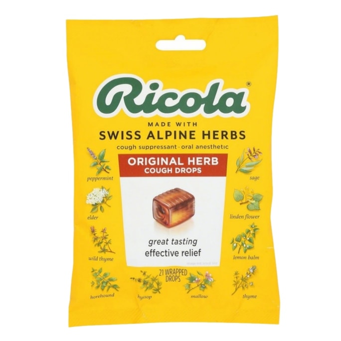 Ricola Natural Herb Cough Drops Original 21 drops