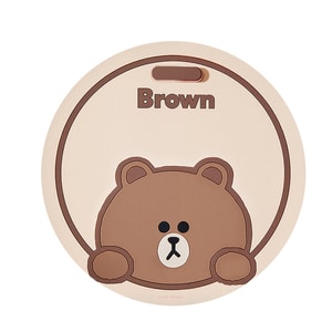 [중국 직배송] 일본 LINE FRIENDS 바닥 배수구 덮개, 욕실 배수구 배출구, 실리콘 탈취 패드, 욕실 하수구 밀봉 커버, 방충 및 방취 기능, 브라운 버전, 1개
