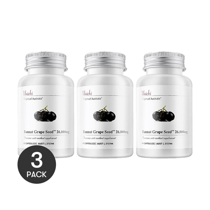 黒ブドウ種子カプセル 第2世代 60粒×3【バリューパック】