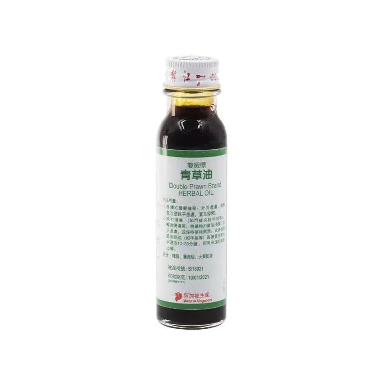 新加坡 大東亞 雙蝦標 青草油 蚊蟲叮咬 燙傷燒傷 消腫止癢 28 毫升 6