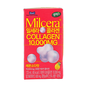 Milcera Collagen Drink Lemon Soda Flavor 4.23 fl oz 【10000mg Collagen】【Contains Ceramide】